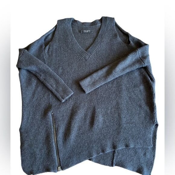 All Saints women’s sweater Size XS black wool alpaca blend Asymmetrical - Picture 5 of 12